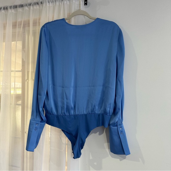 NEW Favorite Daughter The Date Blouse Bodysuit Sky Blue Anthropologie NWT - Picture 8 of 9